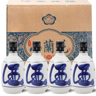 山西杏花产地正宗小兰花陈酿清香型纯粮食42/53度整箱4瓶装汾香酒