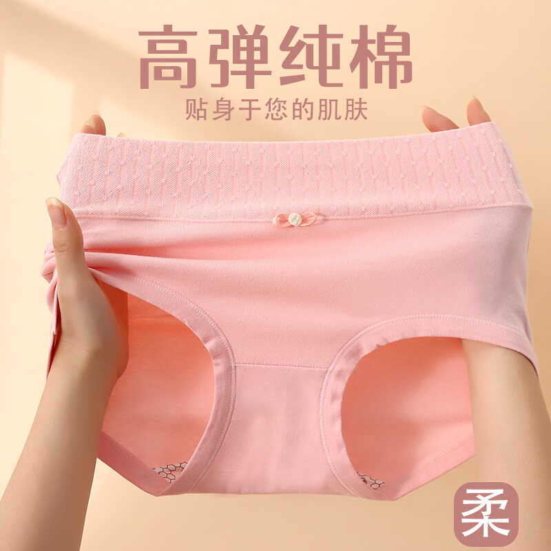 遇热抑菌雅可猫纯棉高腰女士短裤