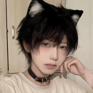 狼耳发箍女兽耳狐狸毛绒猫咪耳朵男生发卡手作头饰狗狗cos配饰男