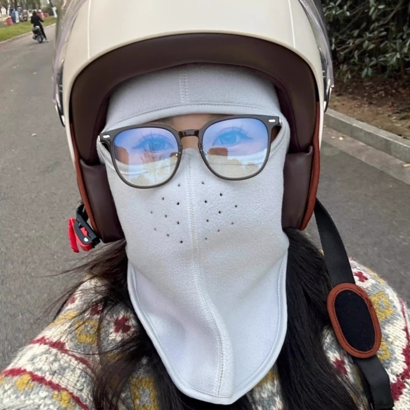 秋冬季保暖面罩儿童户外全脸防寒防风口罩男童女童护耳罩围脖一体