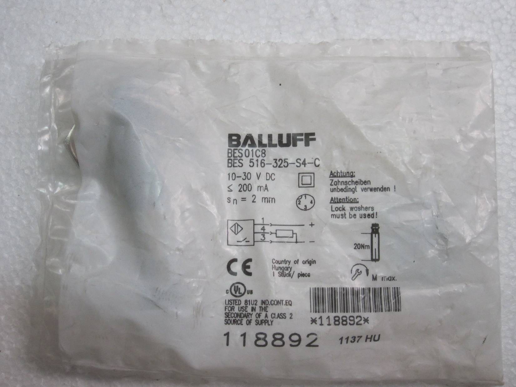 全新原装正品BALLUFF巴鲁夫 BES 516-325-S4-C BES01C8现货