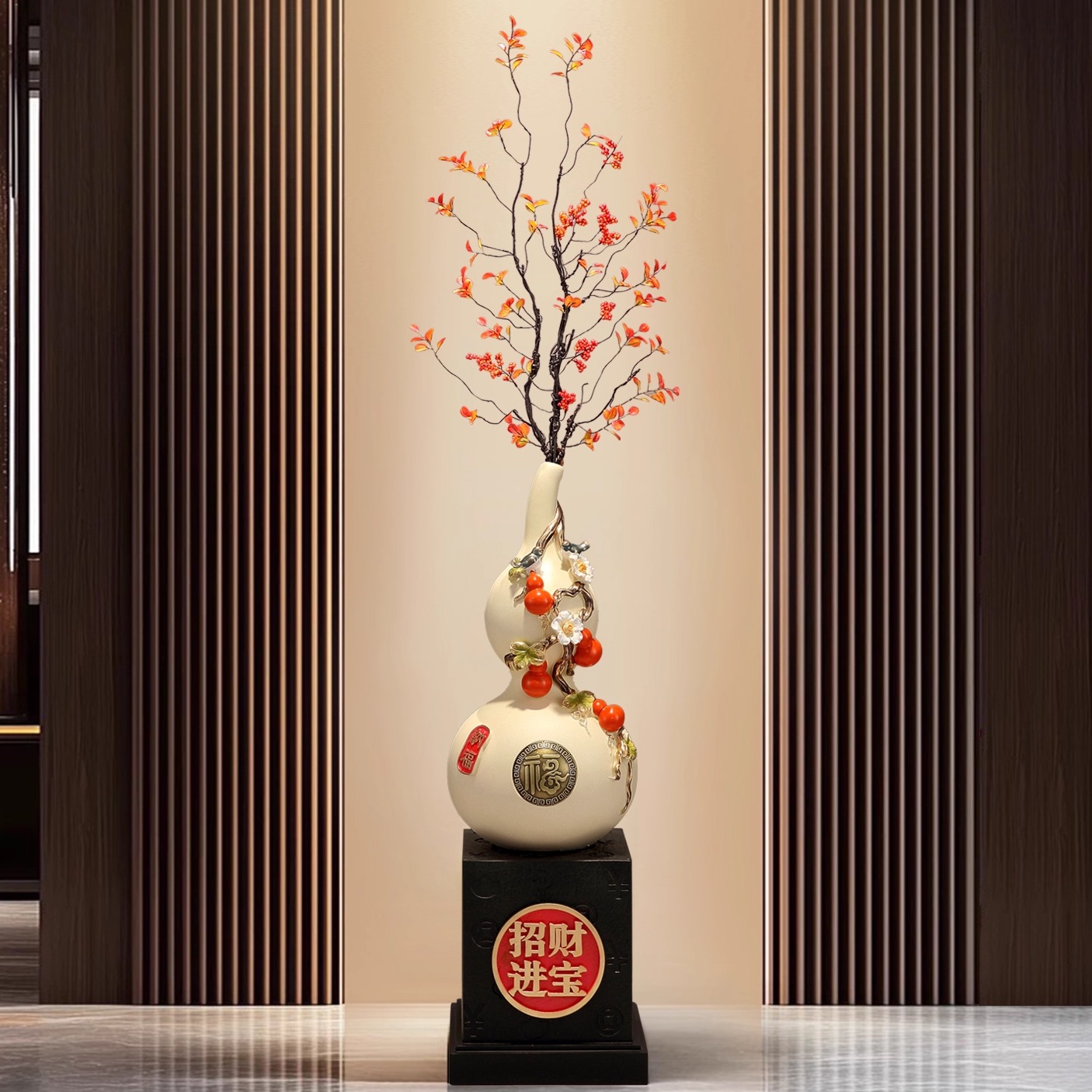 五福临门葫芦大花瓶档次礼品