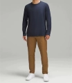 Lushi045-Men's Flexible Quick-Drying Long t Deep Sea Blue