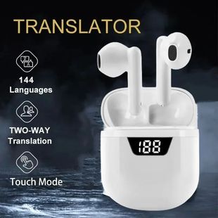 Bluetooth5 Voice Translator Earbud,Wireless 144Language Tran