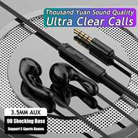9D HIFI Heavy Bass Waterdrop Style Wired Earphones 3.5MM AUX thumbnail 2