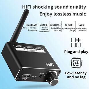 192kHz Digital To Analog DAC Converter Wireless Bluetooth 5.