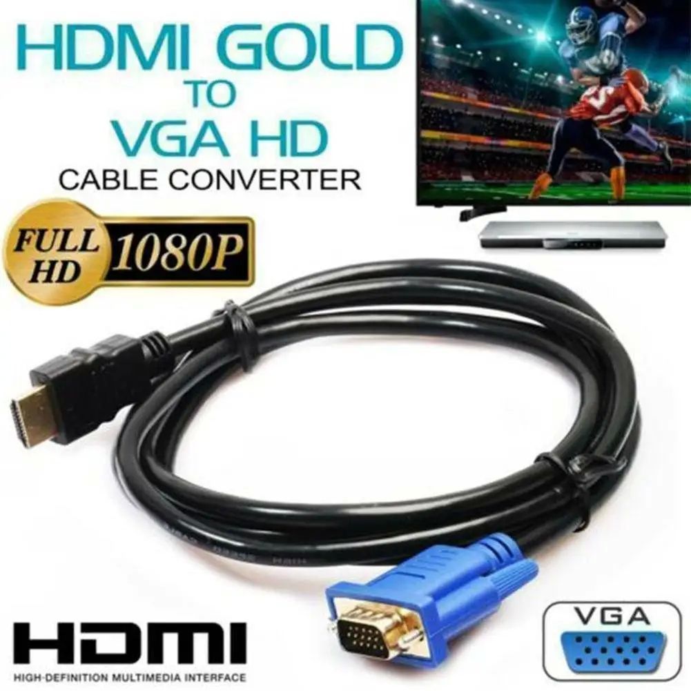 HD 1080P HDMI-compatible To VGA Adapter Digital Analog HDMI-