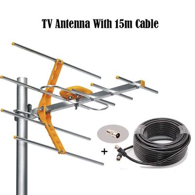 HD Digital Outdoor TV Antenna With Coaxial Cable For DVBT2 H