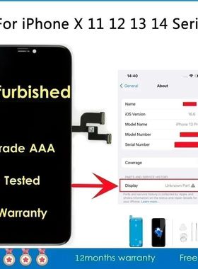 AAA Refurbished Official Screen For iPhone X XR XS 11 12 13