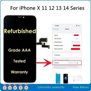 AAA Refurbished Official Screen For iPhone X XR XS 11 12 13