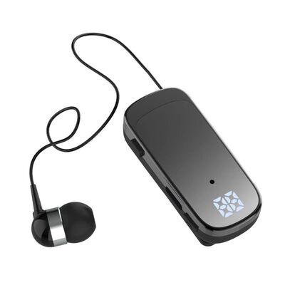 K65 Tie-Clip Retractable Wired Bluetooth Headset In-Ear Digi