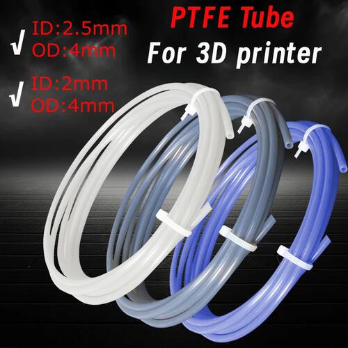 2.5mm IDx4mm OD PTFE Tube Fits Direct Drive Extruder 3D Prin