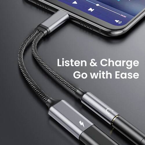 NIERBO 2 in 1 USB C to 3.5mm Headphone and Charger Adapter U