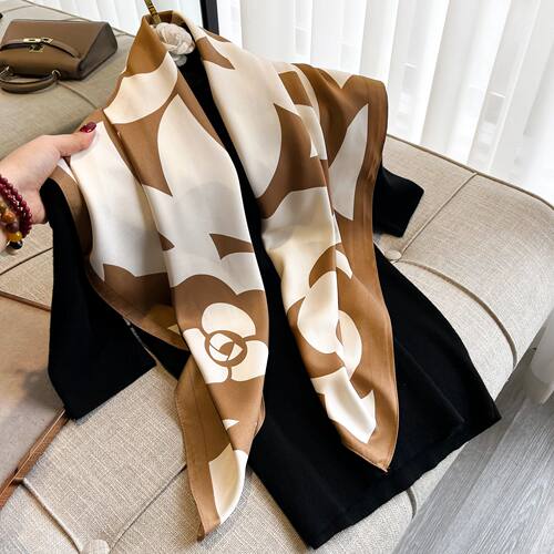 New Fashion Luxury Printing 90*90CM Women Scarf Satin Twill