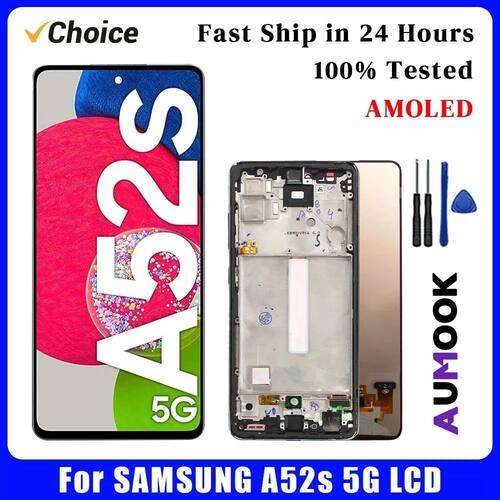New Super AMOLED For Samsung A52s 5G LCD Touch Screen Digiti