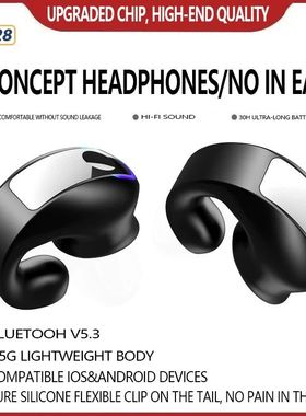 GD28 Single-ear Clip TWS Headphones BT5.3 Ear Clip Lightweig