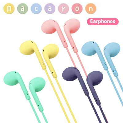 Macaron Universal 3.5mm Stereo Earphones Sports Music Earplu