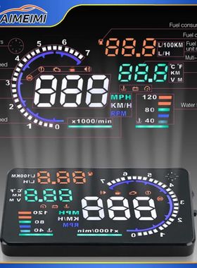 OBD2 HUD Car Head Up Display A8 HUD Digital Speedometer Wind