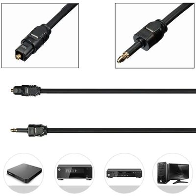 3.5mm Plug to Toslink Audio Cable Digital SPDIF Optical Fibe