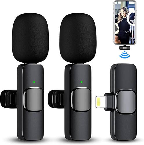 Wireless Lavalier Microphone for iPhone Android Handy Microp