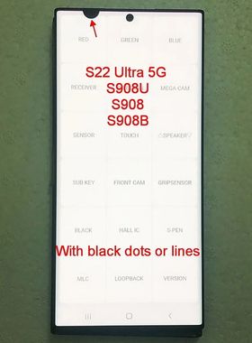 With defects Amoled For Samsung Galaxy  S22 Ultra 5G S908U S