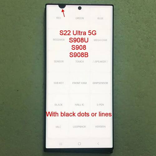 With defects Amoled For Samsung Galaxy  S22 Ultra 5G S908U S