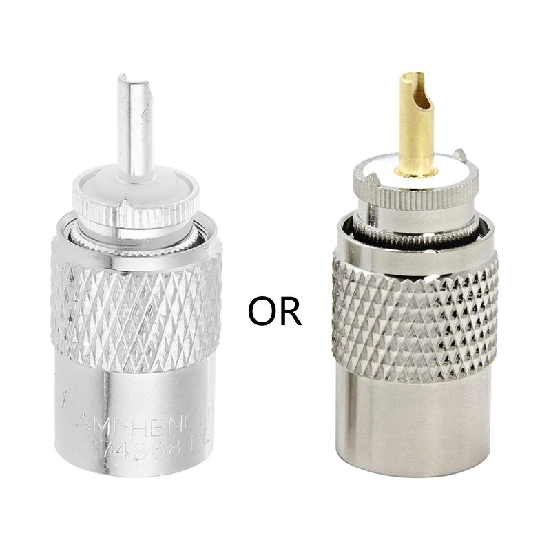 UHF Connectors PL 259 Male Connector to RG8X RG59 RG8 Adapte