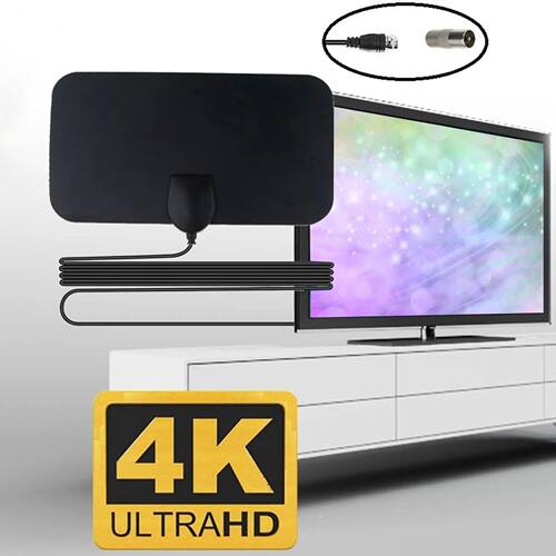 Universal TV Antenna 4K 25DB High Gain HD TV DTV Box 3000 Mi