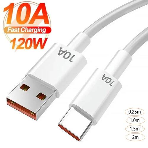 120W 10A USB -C Quick Charging Cable for Samsung Xiaomi Huaw