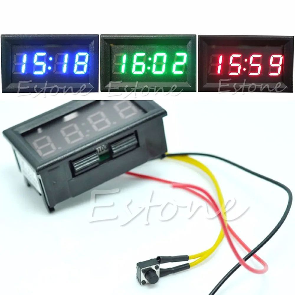 2019 New Hot Sale LED Display Digital Clock 12V/24V Dashboar