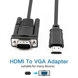 HDMI to VGA Cable 1080P - Active Video Adapter HDMI Digital