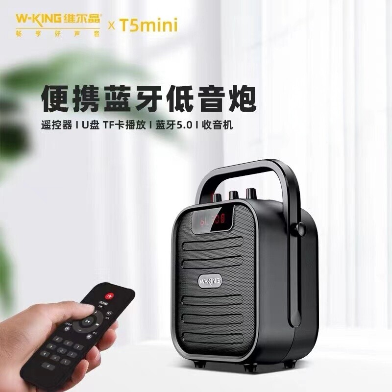 维尔晶T5mini户外手提便携式蓝