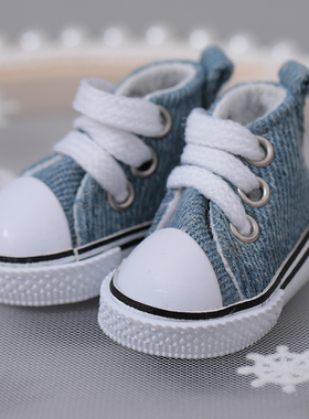 BJD娃娃  6分 鞋子 休闲 帆布鞋 蓝色 SD娃娃 娃鞋