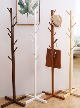 Coat Rack Tree Stand Clothes Holder Hat Hanger Wood木衣帽架
