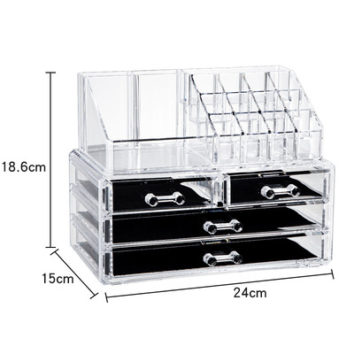 Makeup Organizer Cosmetic Display Case Stackable Storage Box