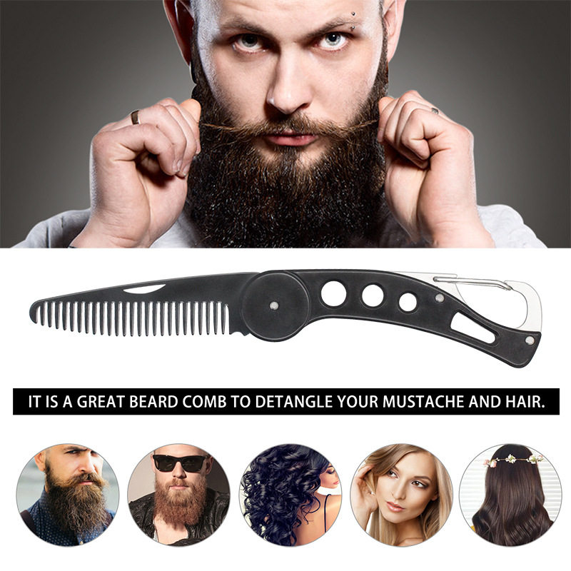 Beard Comb Foldable Straightening Comb Beard Styling胡须梳子