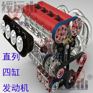 汽车直列四缸汽油发动机引擎工业设计图纸3D三维模型设计资料建模