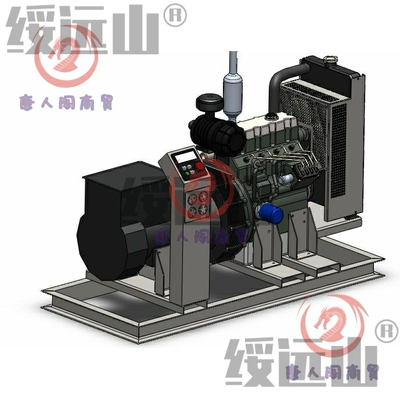 30kW柴油发电机组3D数模图纸三维建模Solidworks设计附STEP模型
