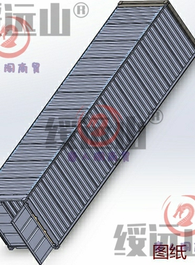 12米iso标准集装箱货箱曲面3D三维几何数模型Solidworks钣金图纸