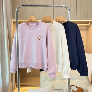 卡通图案圆领套头卫衣477141 WMXZ春季 2025新款 女装 477142 476376
