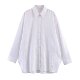 1971054新款 翻领条纹百搭宽松长袖 衬衫 WMXZ春季 女1971 054
