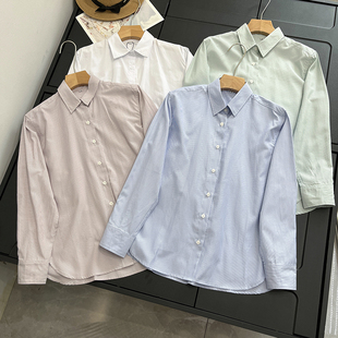 WMXZ夏季2025新款女装衬衫/长袖衬衣空调衫薄外套通勤宽松479078