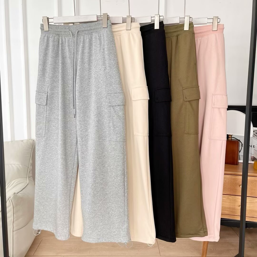 松紧腰休闲百搭直筒裤