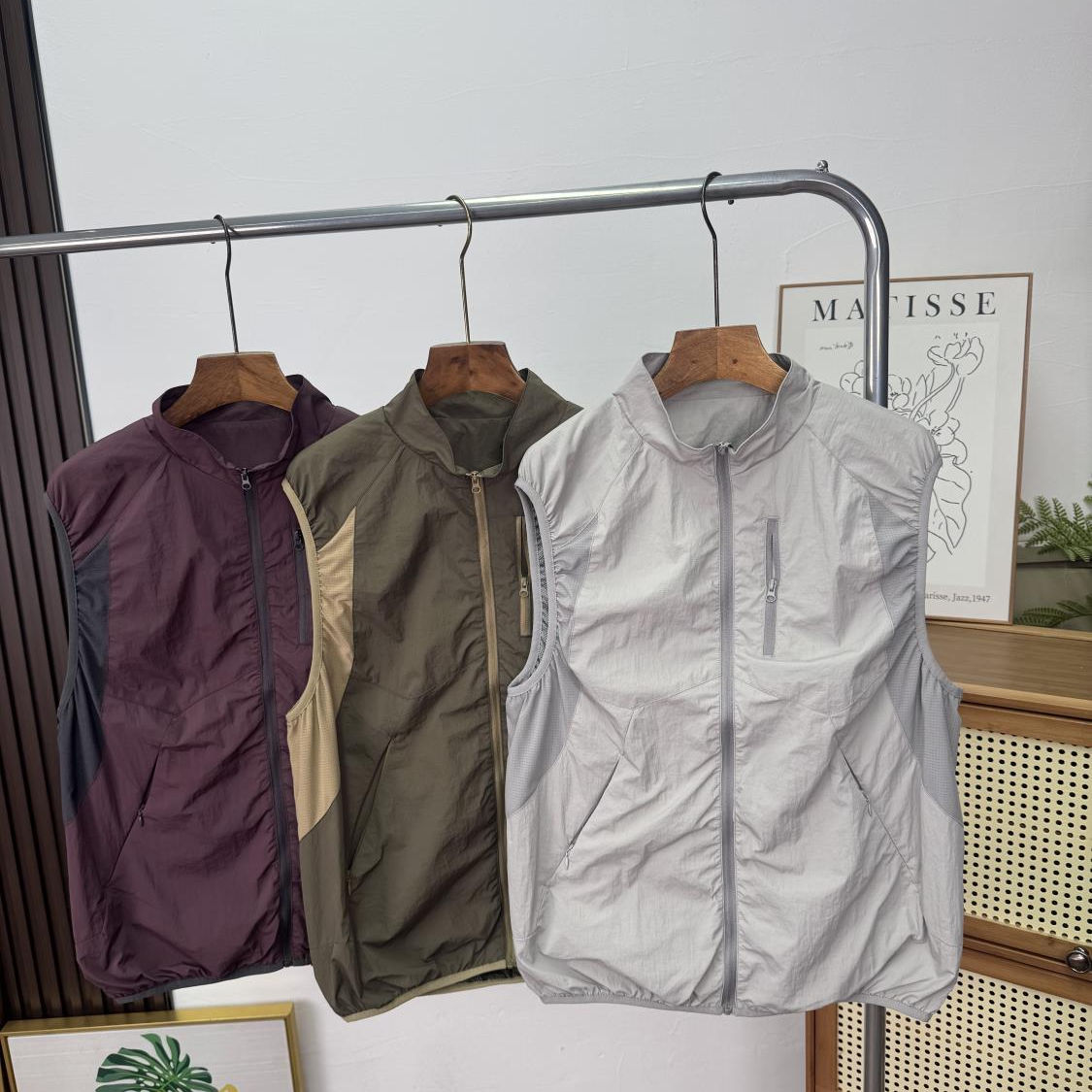 骑行反光无袖马甲冲锋衣