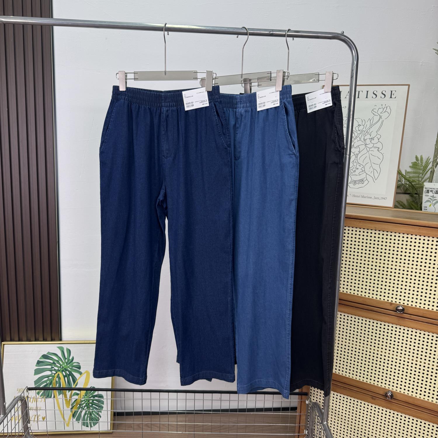 WMXZ夏季2025新款弹力舒适九分裤牛仔百搭休闲裤情侣款479135