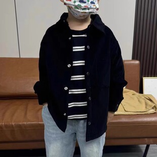 日单试衣间童装/男童/女童仿羊羔绒灯芯绒衬衫式茄克(外套)452799