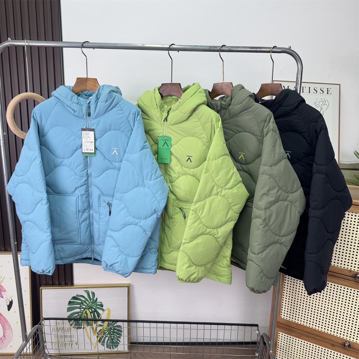 多巴胺防水绗缝保暖气绒服棉服