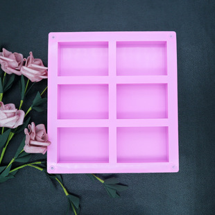 6连格大长方体冰格烘培西点蛋糕diy巧克力硅胶模具手工皂滴胶模具