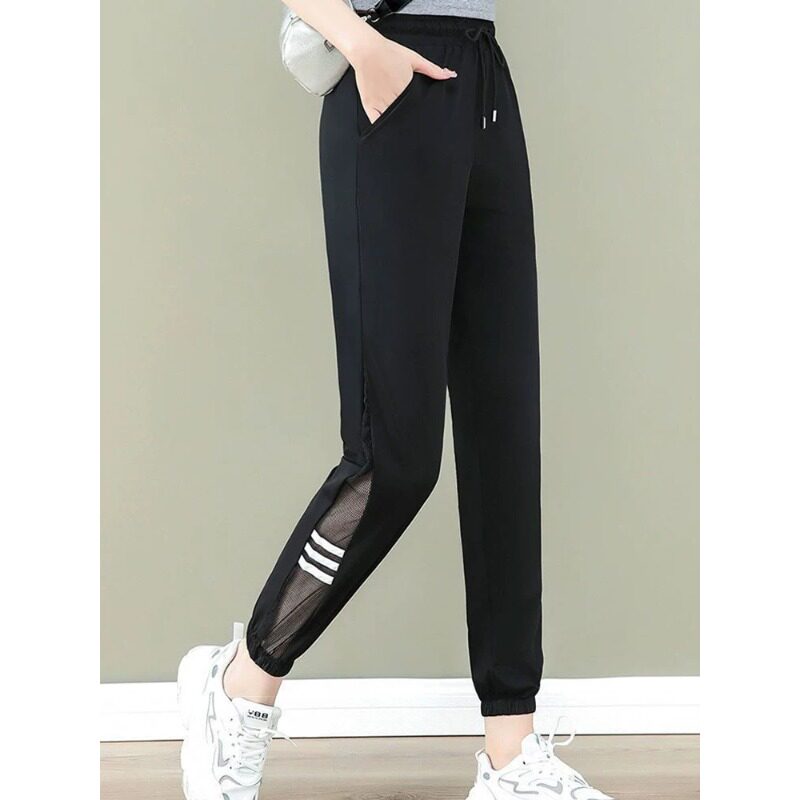 清仓捡漏冰丝速干运动裤女2026夏季薄款宽松束脚裤九分休闲哈伦裤