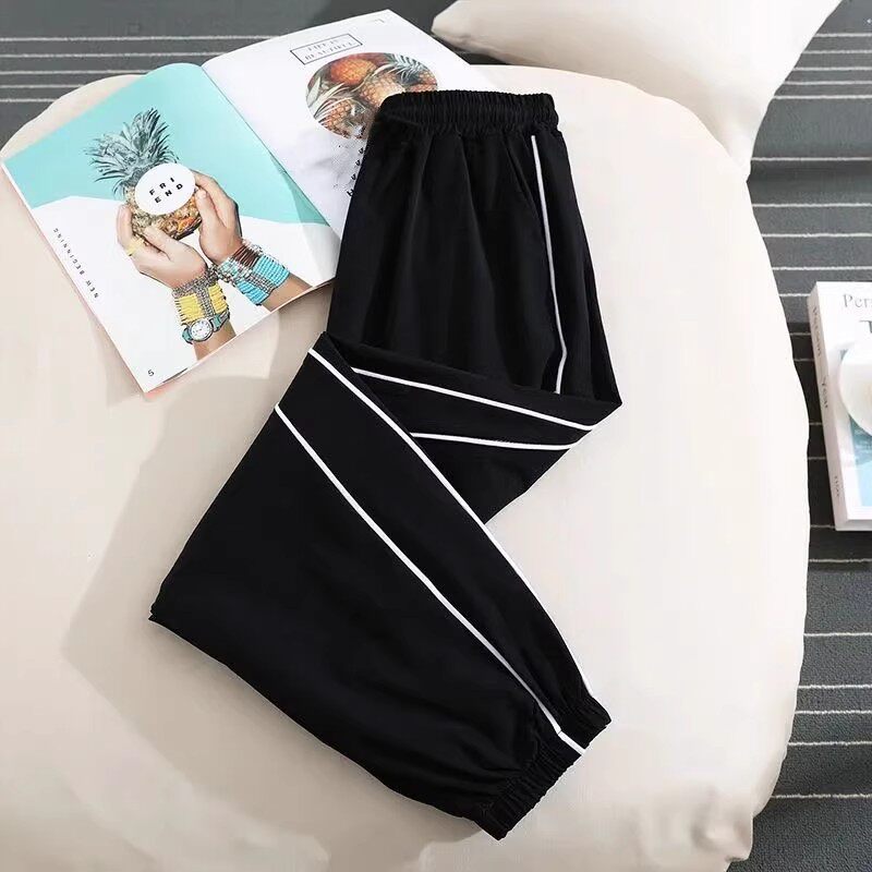 清仓捡漏大码哈伦裤女春夏季薄款高腰显瘦休闲裤宽松束脚运动裤子